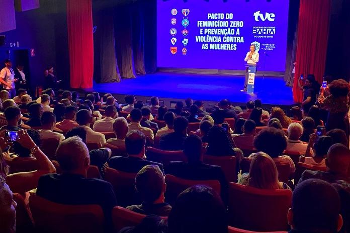 Futebol baiano se une ao Pacto pelo Feminicídio Zero com adesão da SPM, clubes, FBF, Defensoria e IRDEB